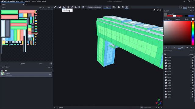 Pistol Model Creation(Blockbench) смотреть онлайн