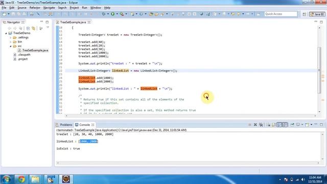 How to check a group of objects exists or not in the TreeSet? | TreeSet (ContainsAll) смотреть онлайн