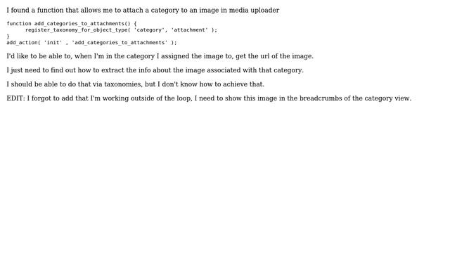 Wordpress: Extract image url associated to a category смотреть онлайн