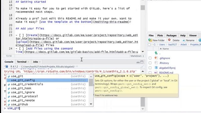 RStudio + Git #4: Name und E-Mail konfigurieren смотреть онлайн