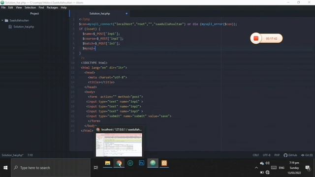 How to save Data in the database with PHP | SLOW VERSION visit our channel |Saddullahsultan смотреть онлайн