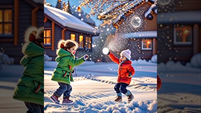 Снежинка и дети. Сказка для малышей. смотреть онлайн