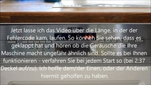 E-24 Bosch Siemens E24 Fehler error ошибка Посудомойка Geschirspüler Kurzvideo dishwasher long vers