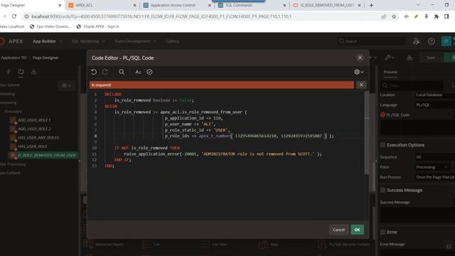 Oracle APEX API : APEX_ACL- IS_ROLE_REMOVED_FROM_USER Function смотреть онлайн