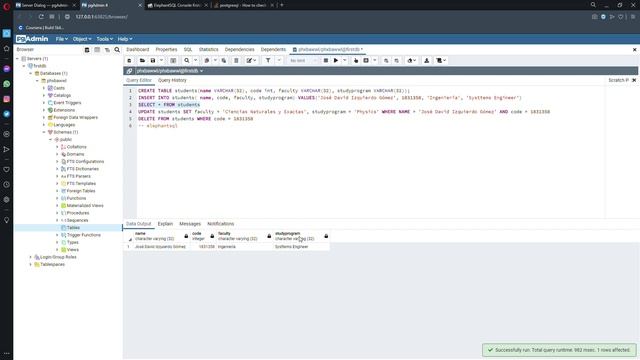 CRUD PostgreSQL смотреть онлайн