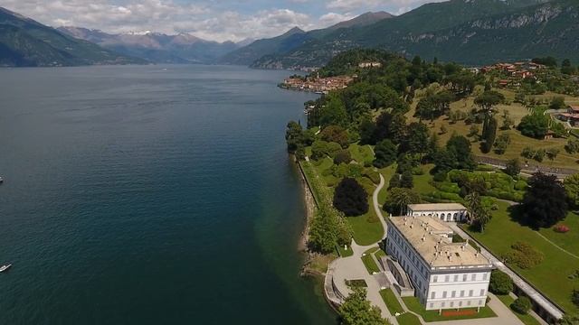 Bellagio, Lago di Como - aerial view смотреть онлайн