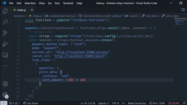 Receive payments with Stripe Checkout + Firebase Functions смотреть онлайн