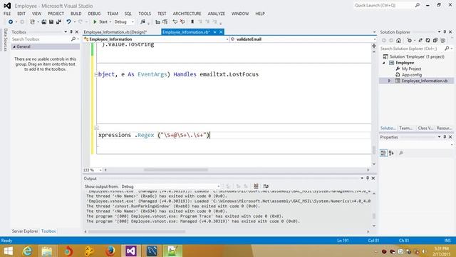Visual Basic Net Tutorial with MySql database 14 Validate Email смотреть онлайн
