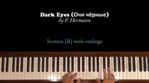 Dark Eyes (Очи чёрные) Piano Cover with separate Tutorial