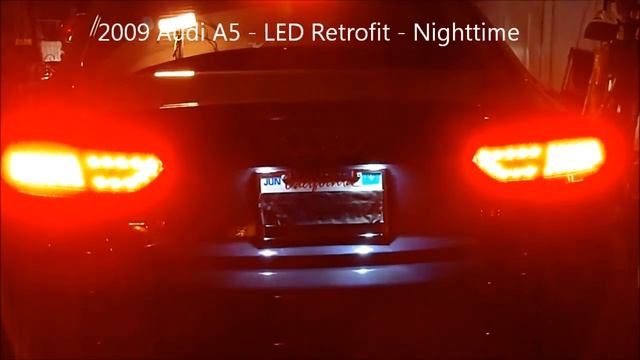 2009 Audi A5 LED Rear lights tail lights tailights Retrofit Evokt.com смотреть онлайн