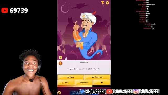 iShowSpeed Plays The AKINATOR.. ? смотреть онлайн