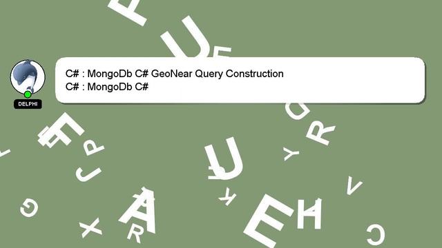C# : MongoDb C# GeoNear Query Construction смотреть онлайн