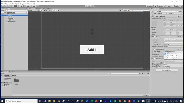 Learn Unity 3D for beginners - Increase the value onclick with UI button смотреть онлайн