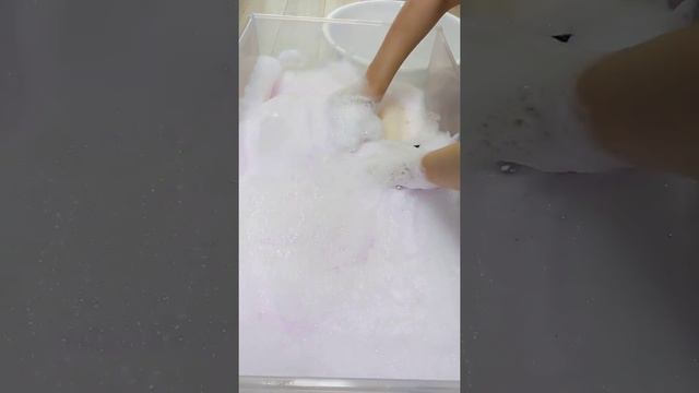 【ASMR】Black and Cream white color sponges × lavender color cleaner💜💜squeezing смотреть онлайн