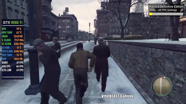 Mafia 2 Definitive Edition GTX 1050 Ti - 1080p - Max & 60 FPS Settings | Performance Gameplay Test! смотреть онлайн