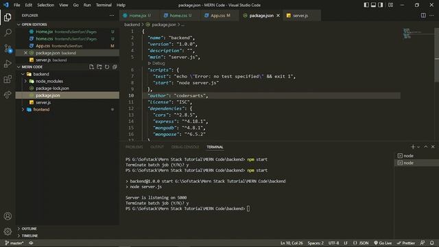 Using Middleware & Routes To Node Server - 09 | Blog Application | MERN STACK Masterclass Tutorial смотреть онлайн