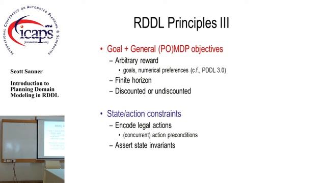 ICAPS 2015: "Introduction to Planning Domain Modeling in RDDL" смотреть онлайн