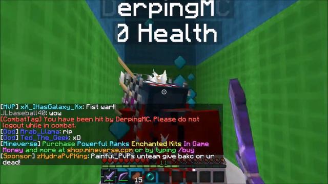 Mineverse Health hacker [KitPvp] смотреть онлайн
