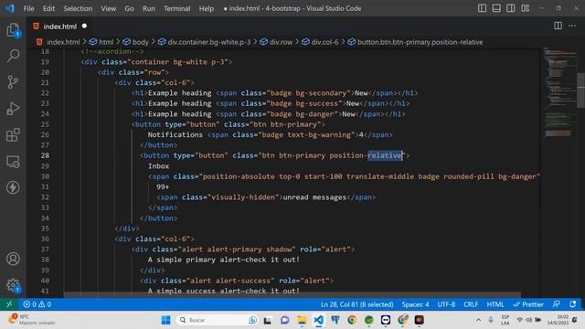 Bootstrap en mi HTML - acordion cards -buttons-badge-alert-slider смотреть онлайн