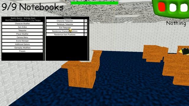 baldi's basics birthday bash but with a mod menu смотреть онлайн