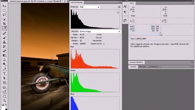 005 Гистограмма снимка в Photoshop смотреть онлайн