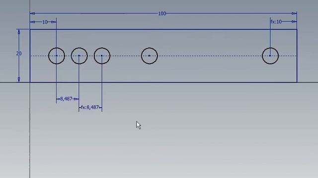 Autodesk Inventor. Эскиз с регулярными размерами смотреть онлайн