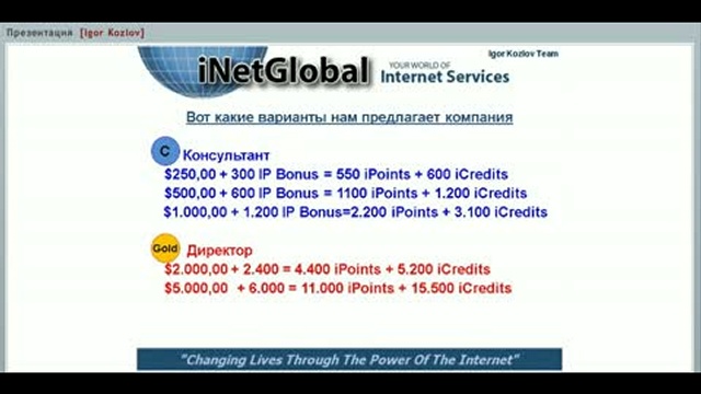  INetGlobal Презентация 12.09.2010 ч.2