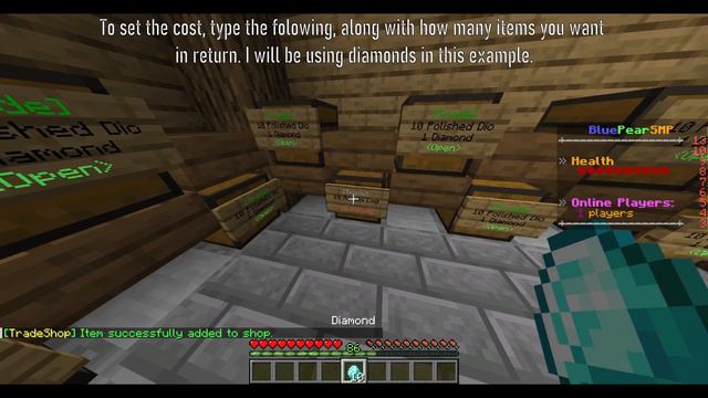 Minecraft Shops (Trade Shops Minecraft plugin tutorial) | BluePearSMP смотреть онлайн