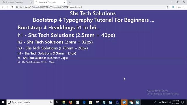 Bootstrap 4 tutorials - 04 | Bootstrap 4 Typography | Bootstrap 4 mark, small, disaplay, abbr, kbd смотреть онлайн