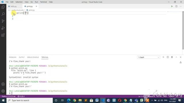 Displaying Output with the print() function in Python language | in Nepali language | смотреть онлайн