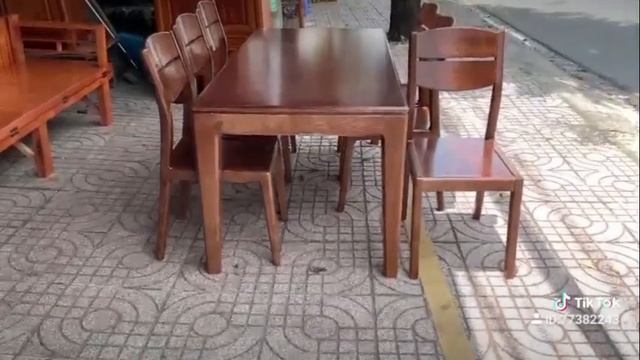 Bộ bàn ăn gỗ sồi nga A1 màu hạt óc chó _ 6ghế _ Đồ Gỗ Phúc Long смотреть онлайн