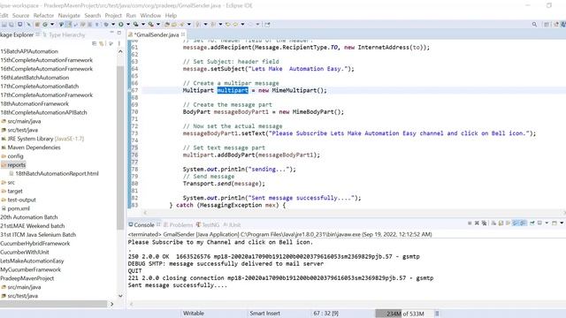 Java Code to send Email from Gmail account with Attachments | Pradeep Nailwal смотреть онлайн