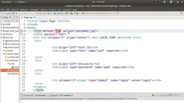 Simple Login Page in Java with Database Connectivity using JSP and MySql смотреть онлайн