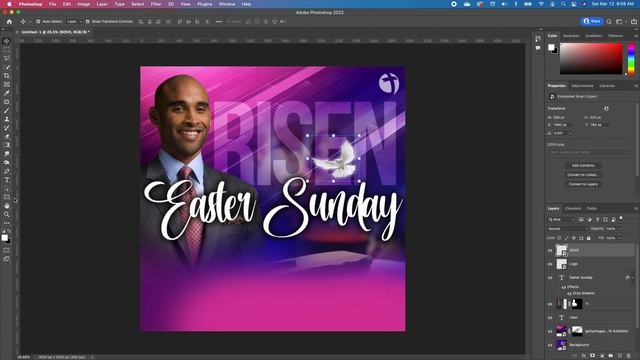 Easter Sunday Church Flyer Design Photoshop | Happy Easter Flyer Photoshop смотреть онлайн