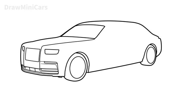 How to draw a ROLLS ROYCE PHANTOM 2018 / drawing Rolls-Royce phantom extended 2019 car step by step смотреть онлайн