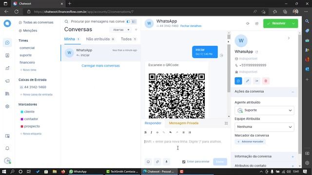 Chatwoot - Como conectar o WhatsApp смотреть онлайн