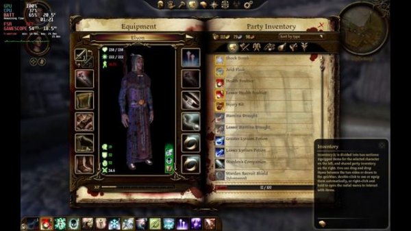 Steam Deck Gameplay - Dragon Age Origins - Steam OS