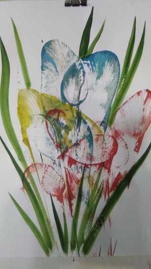 Мастер Класс. Гуашь. ШКОЛА. ОНЛАЙН УРОК. РИСУЕМ НИТКАМИ