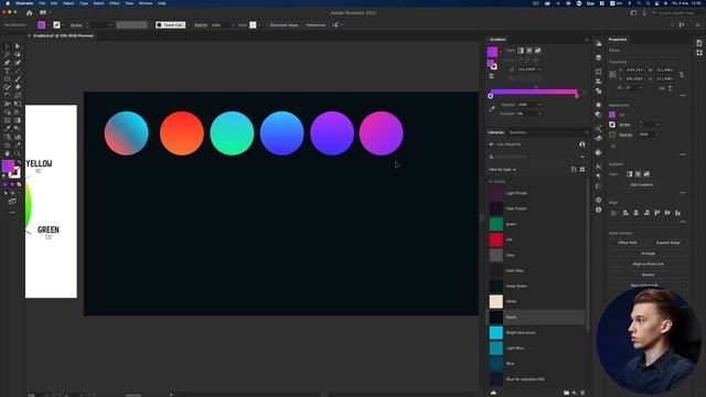ГРАДИЕНТ в Adobe Illustrator! Как создавать и настраивать градиенты? смотреть онлайн