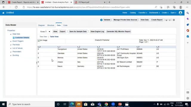 Oracle BIP Rich Text Format Report | Oracle BI Publisher Report | BIP Report Customer List Country смотреть онлайн