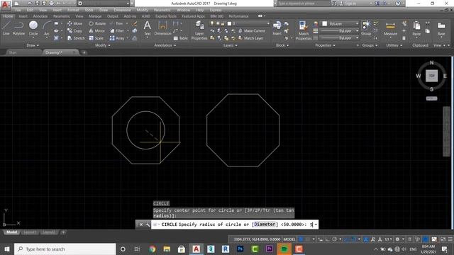 AutoCAD Malayalam tutorials || Part 6|| DRAWING TOOLS || POLYGON || смотреть онлайн