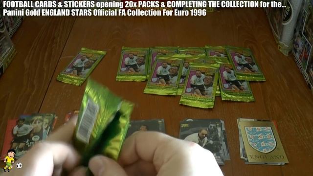 20x PACK OPENING & COMPLETING THE SET! | Panini Gold ENGLAND STARS (Euro 96) Trading Cards смотреть онлайн