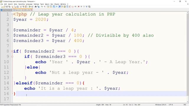 Leap Year Calculator in PHP | How to find whether a year leap year or not? Is 2100 a LEAP YEAR? смотреть онлайн
