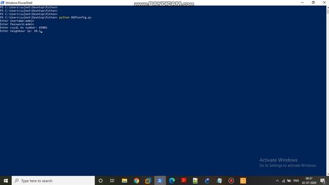 Demo- Arista BGP configuration using python смотреть онлайн