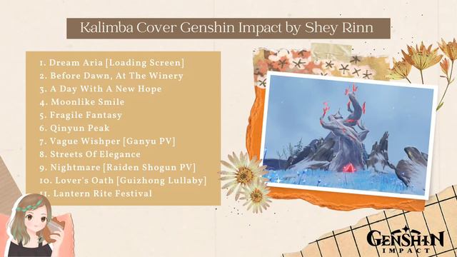 Kalimba Music Genshin Impact | Relaxing for Sleep, Study смотреть онлайн