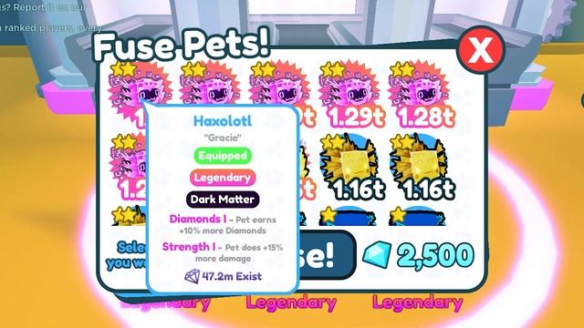 What Happens When You Fuse 3 Dark Matter Haxolotl? | Pet Sim X - Axolotl Update смотреть онлайн