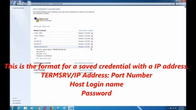 Manage Windows Credentials for Windows 7 смотреть онлайн