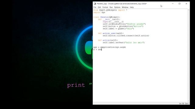 Python Qt #c3 Layout button action reaction смотреть онлайн