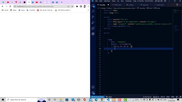 PHP name pattern in php - Part 14 #star #php #phpproject #technologyonvikash #number смотреть онлайн