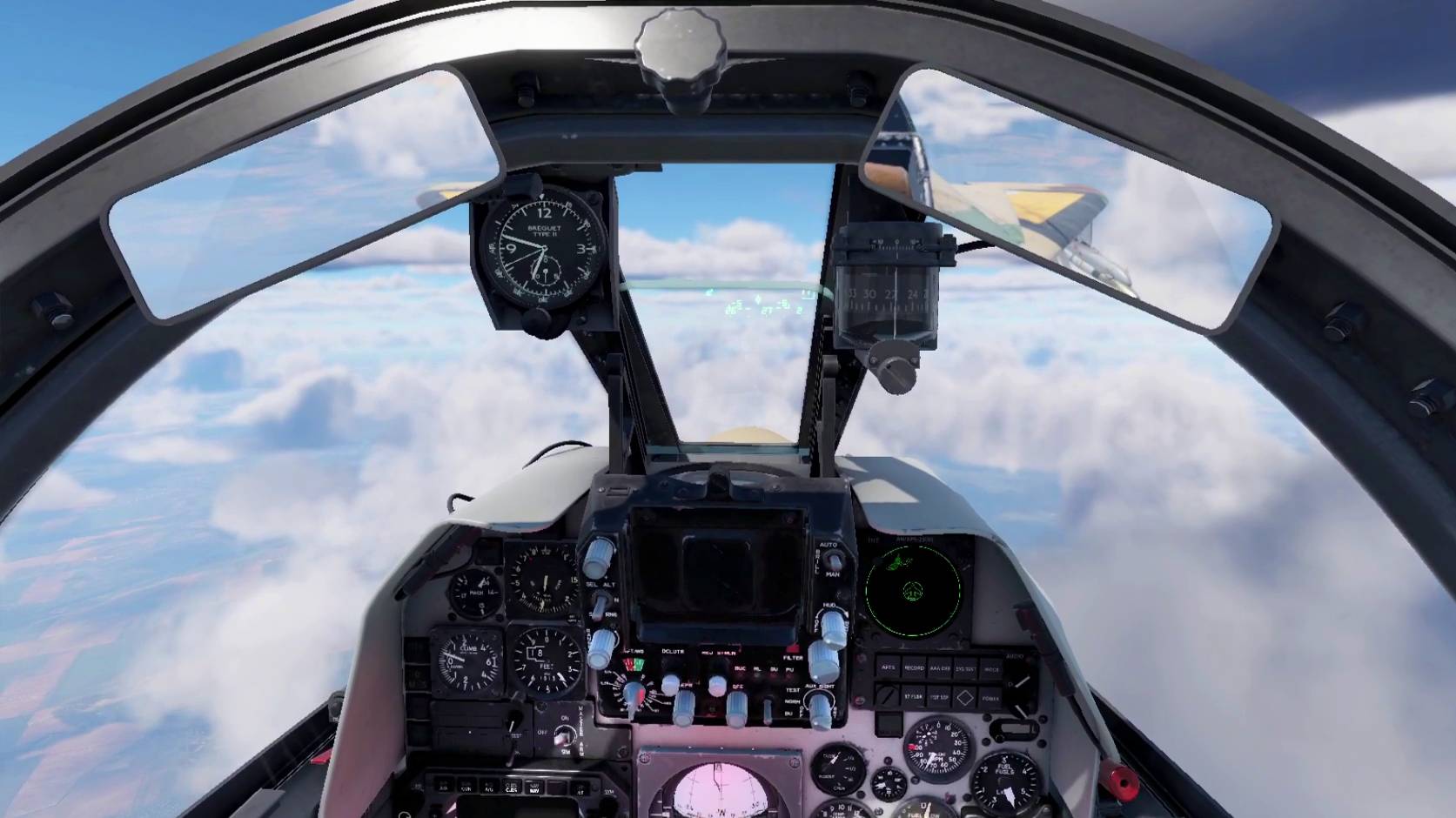 Вылет на Kfir Canard в VR шлеме в War Thunder. СБ режим.